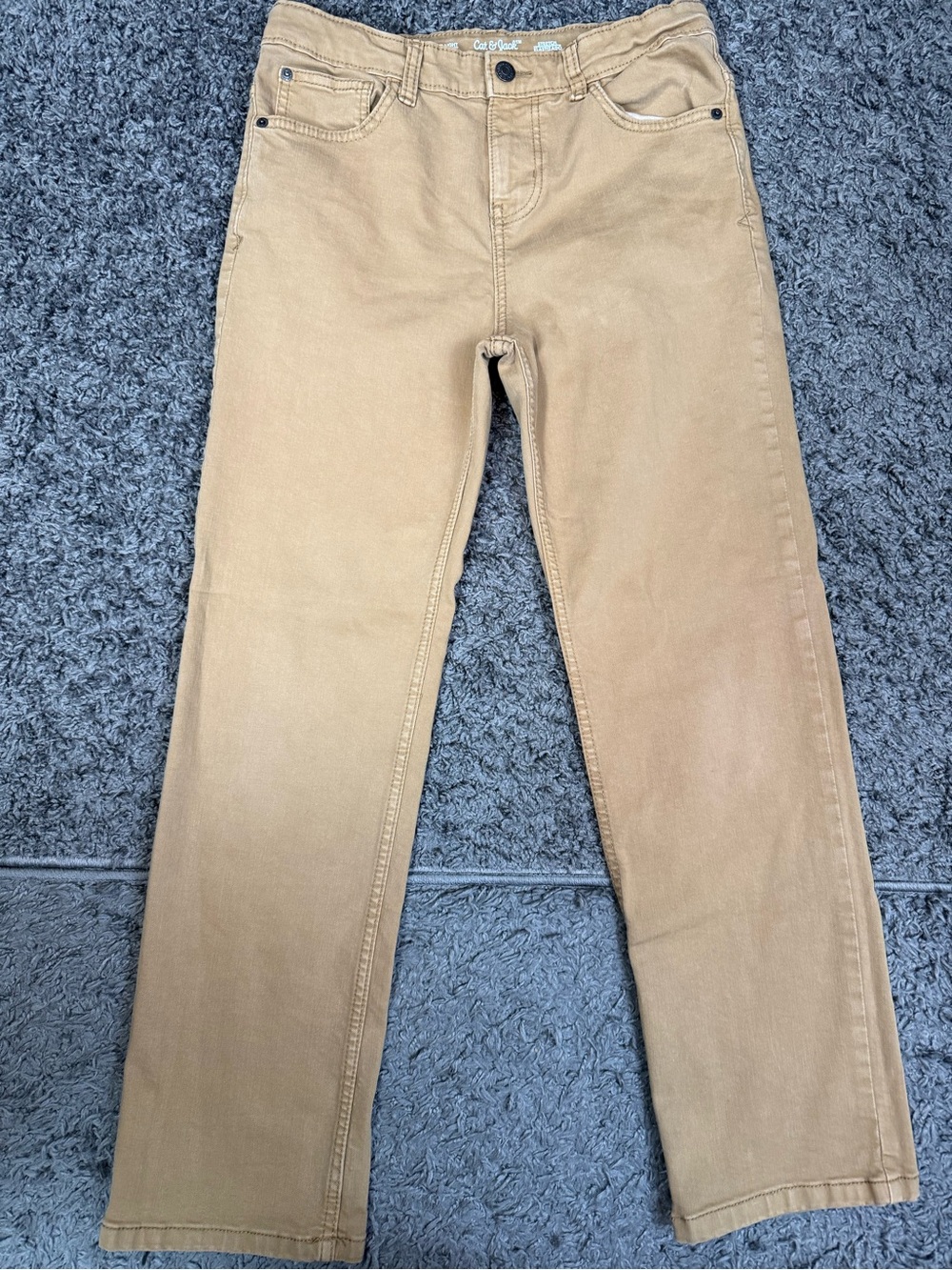 Cat & Jack Straight Fit Boys Jeans in Tan